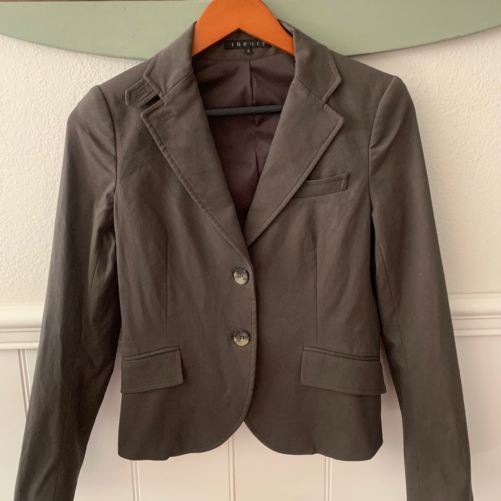 THEORY chocolate brown staple blazer (never worn)🤎